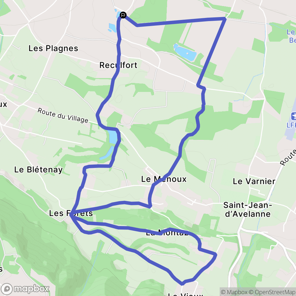 Le Pont-de-Beauvoisin : carte du parcours de randonnée - France