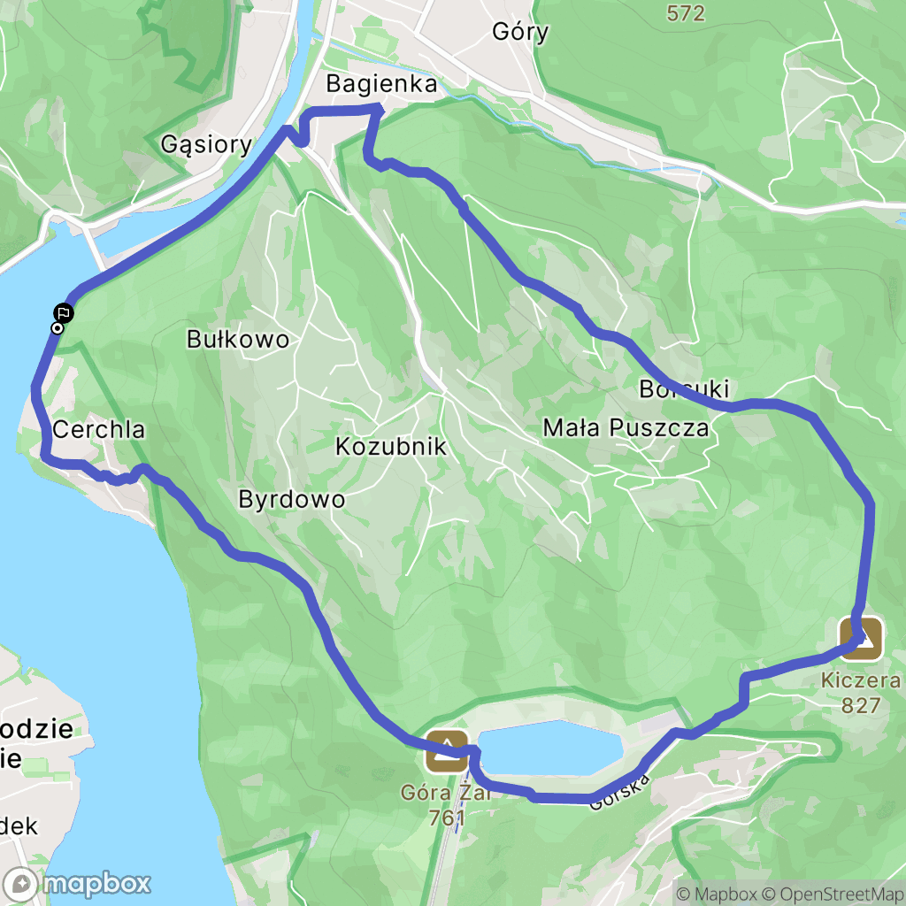 Porąbka: mapa trasy - Poland