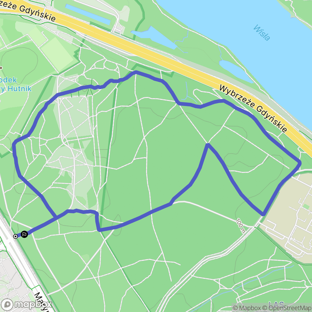 Warszawa: mapa trasy - Poland