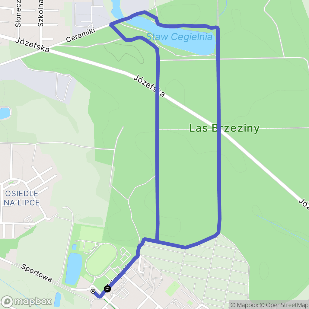 Piekary Śląskie: mapa trasy - Poland