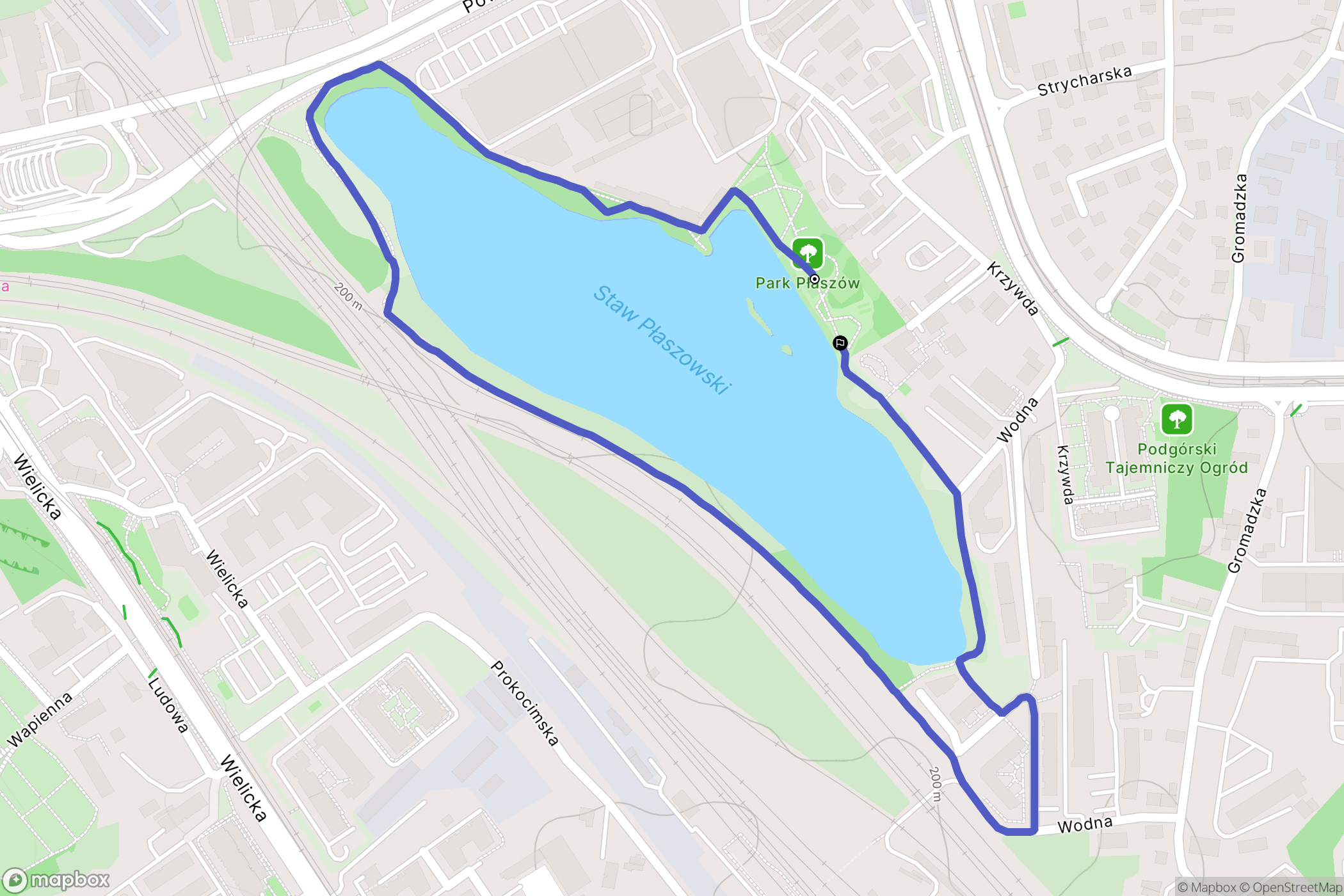Kraków: mapa trasy - Poland