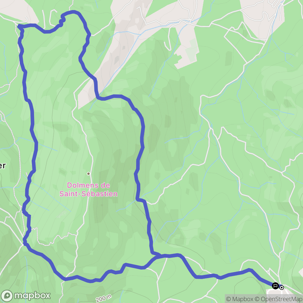 Grimaud : carte du parcours de randonnée - France