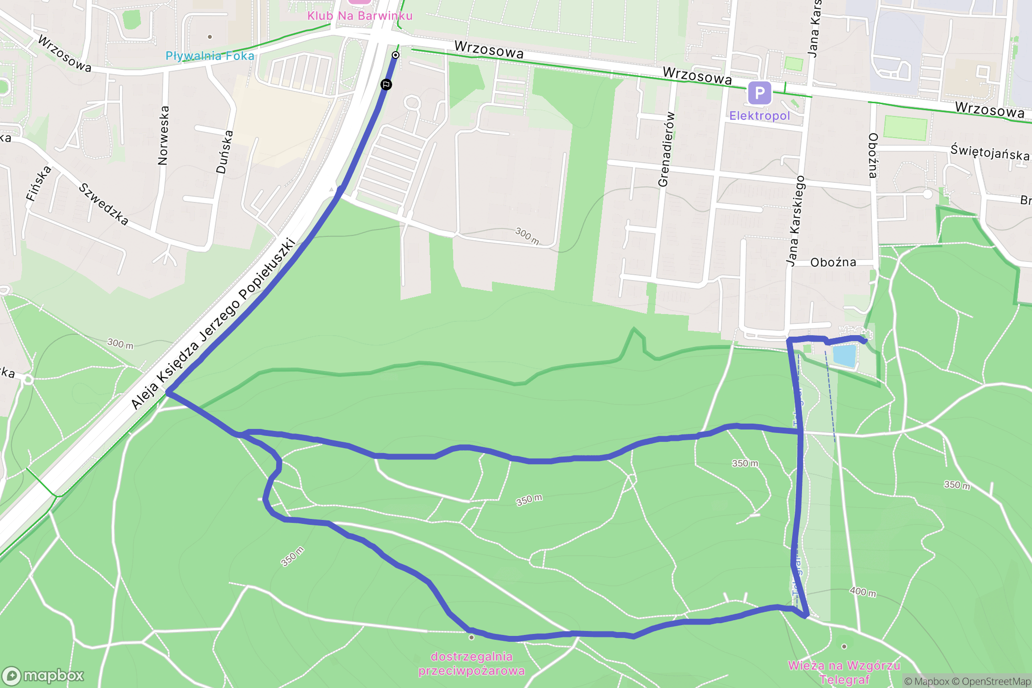 Kielce: mapa trasy - Poland