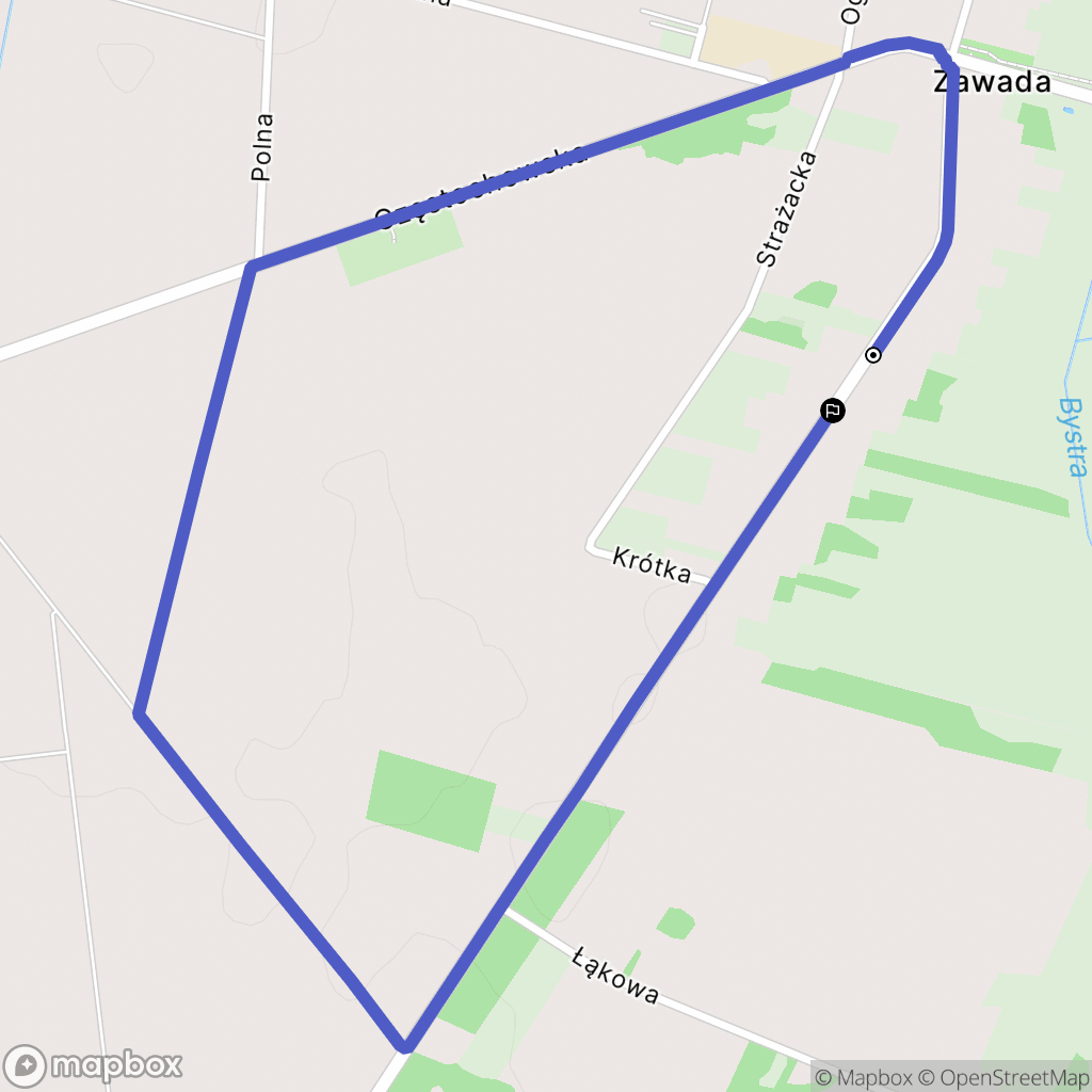 Zawada: mapa trasy - Poland