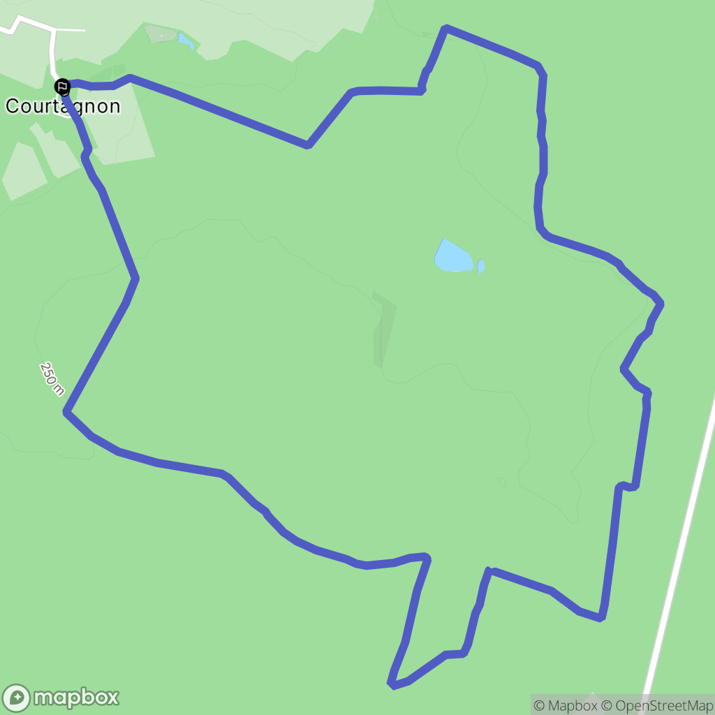 Courtagnon : carte du parcours de randonnée - France