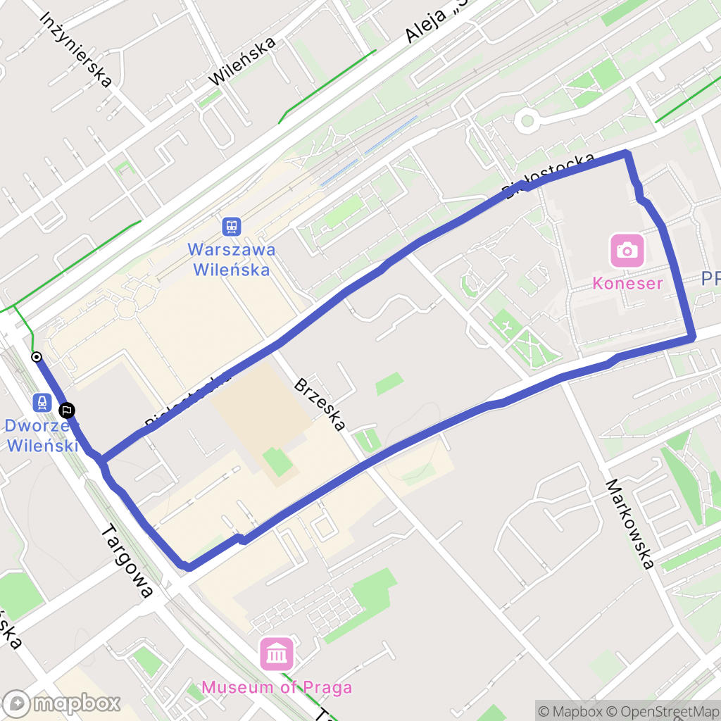 Warszawa: mapa trasy - Poland