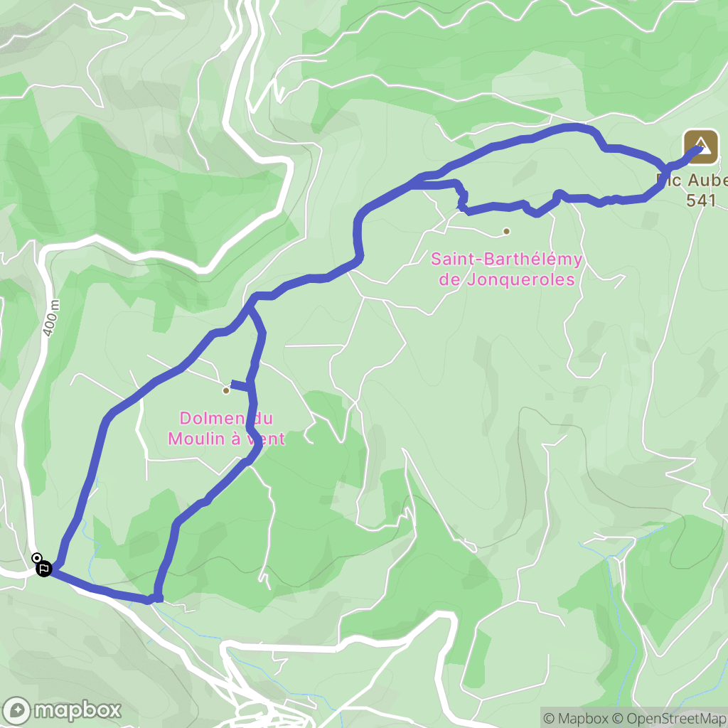 Belesta : carte du parcours de randonnée - France