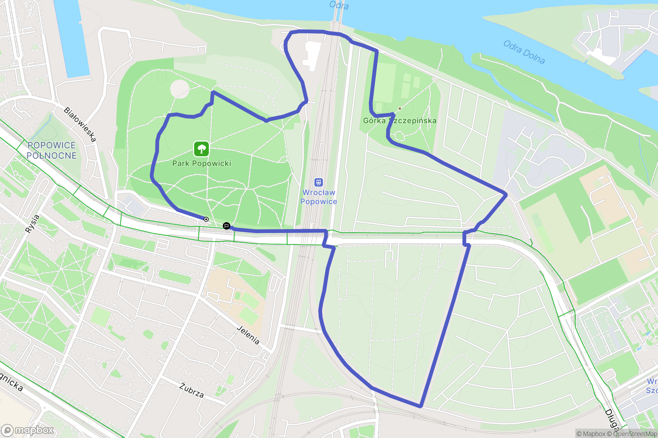 Wrocław: mapa trasy - Poland