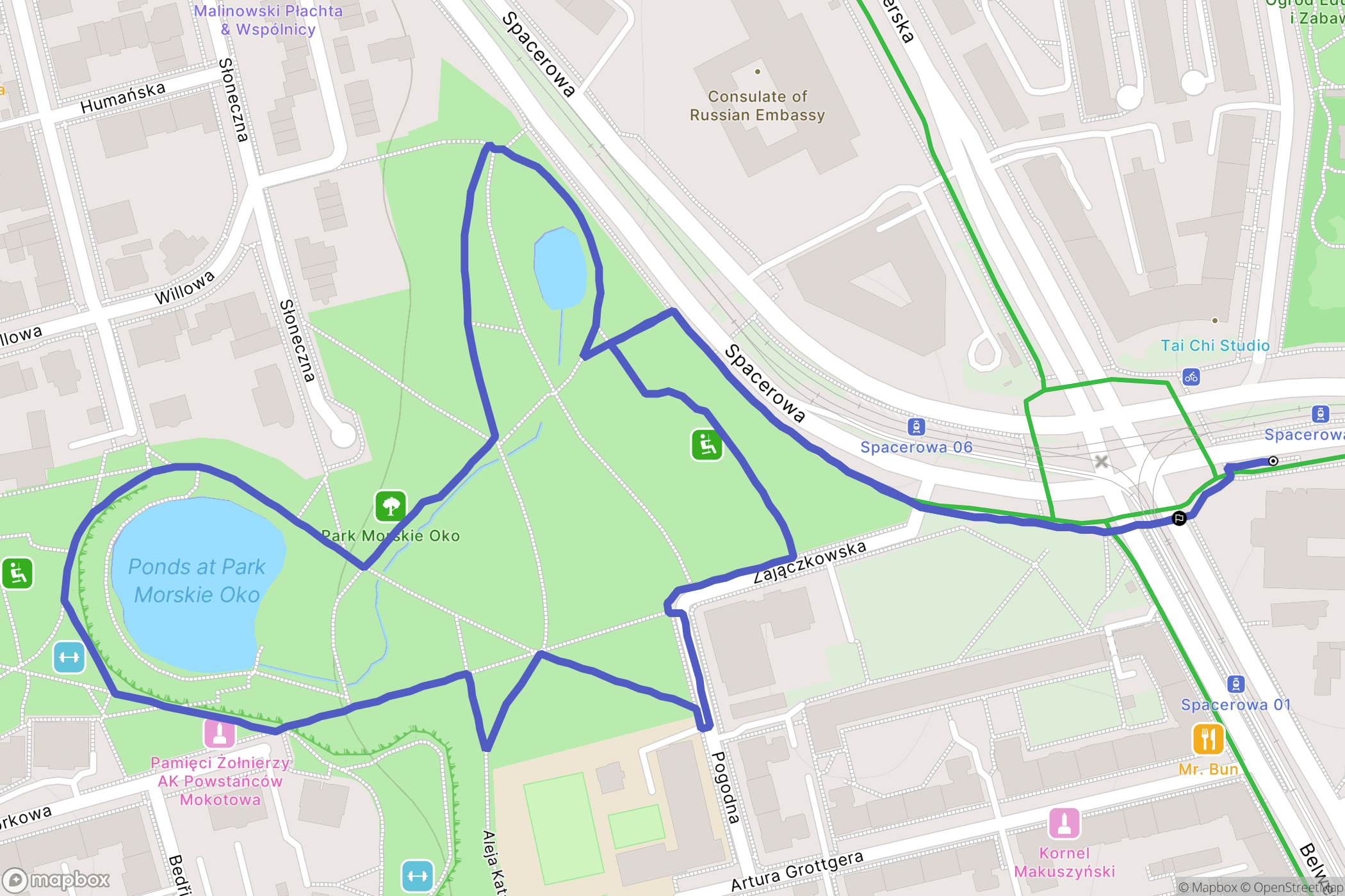 Warszawa: mapa trasy - Poland