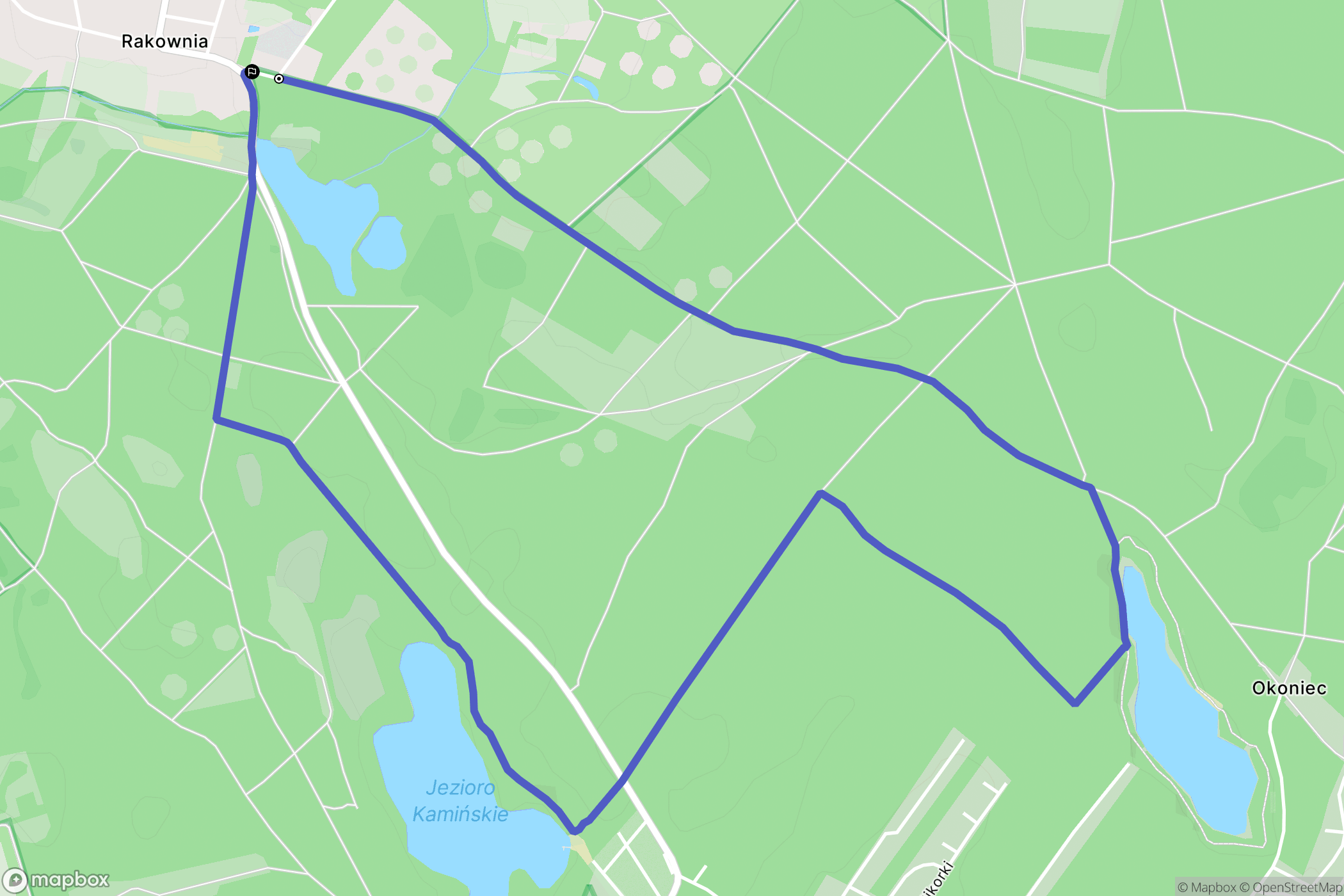 Rakownia: mapa trasy - Poland
