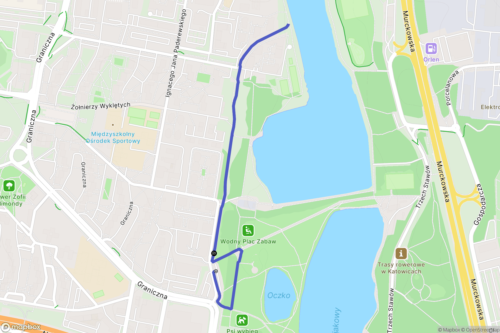 Katowice: mapa trasy - Poland