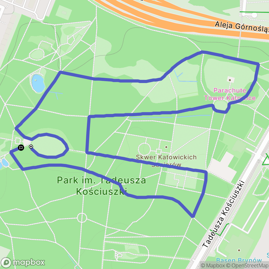 Katowice: mapa trasy - Poland
