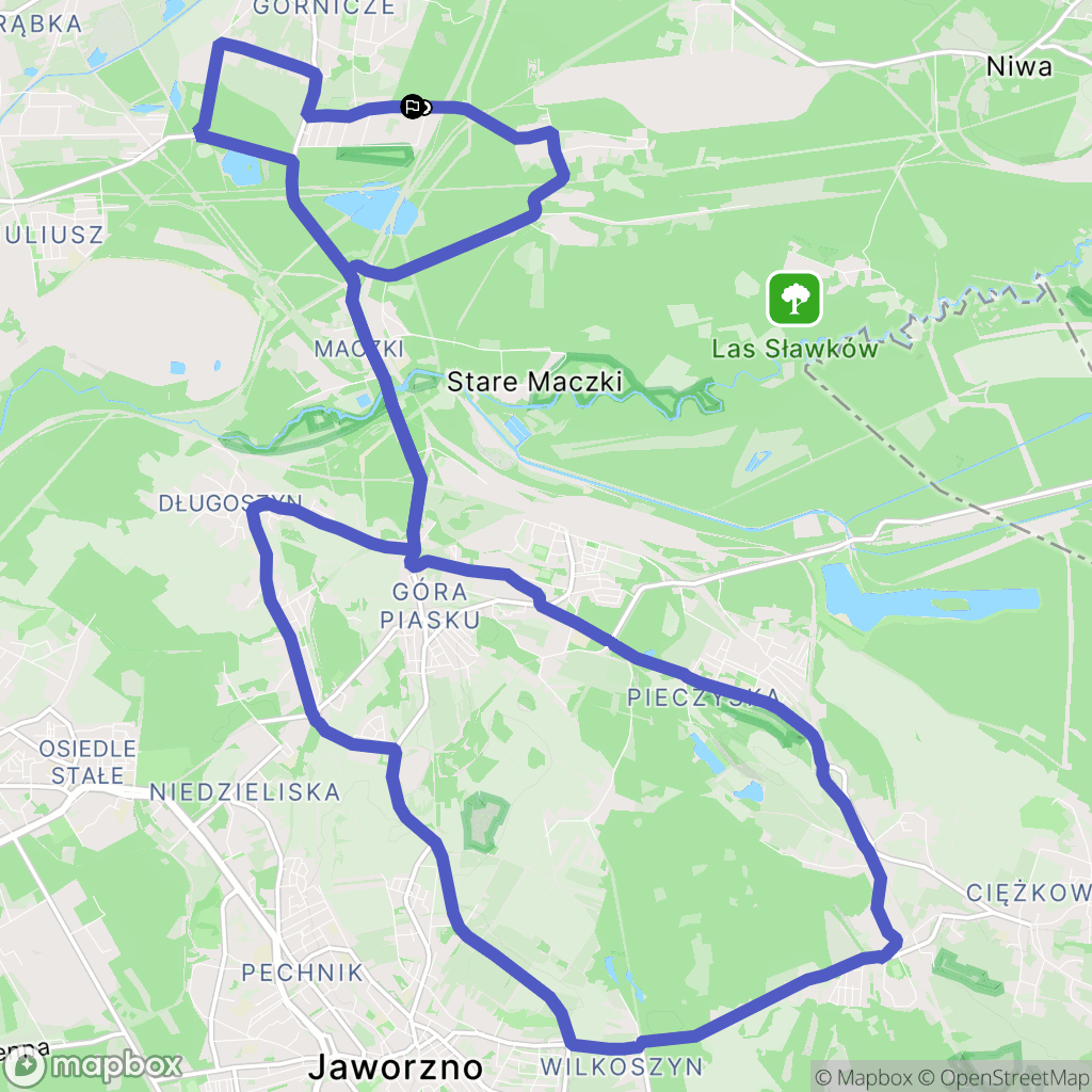 Sosnowiec: mapa trasy - Poland