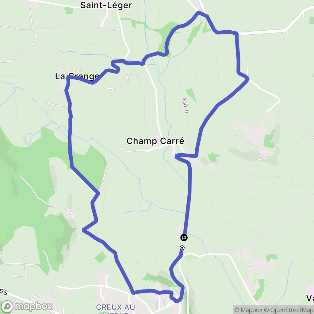 Mazille : carte du parcours de randonnée - France