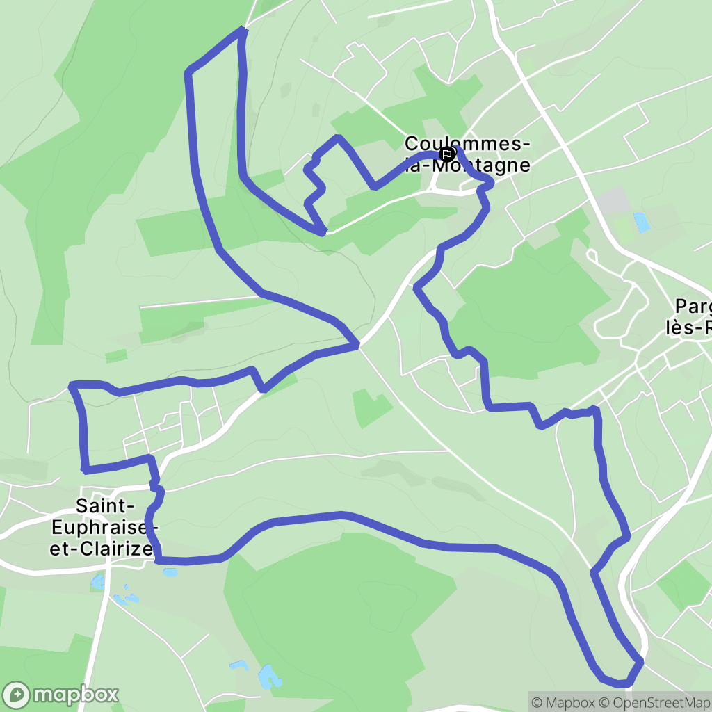 Coulommes-la-Montagne : carte du parcours de randonnée - France