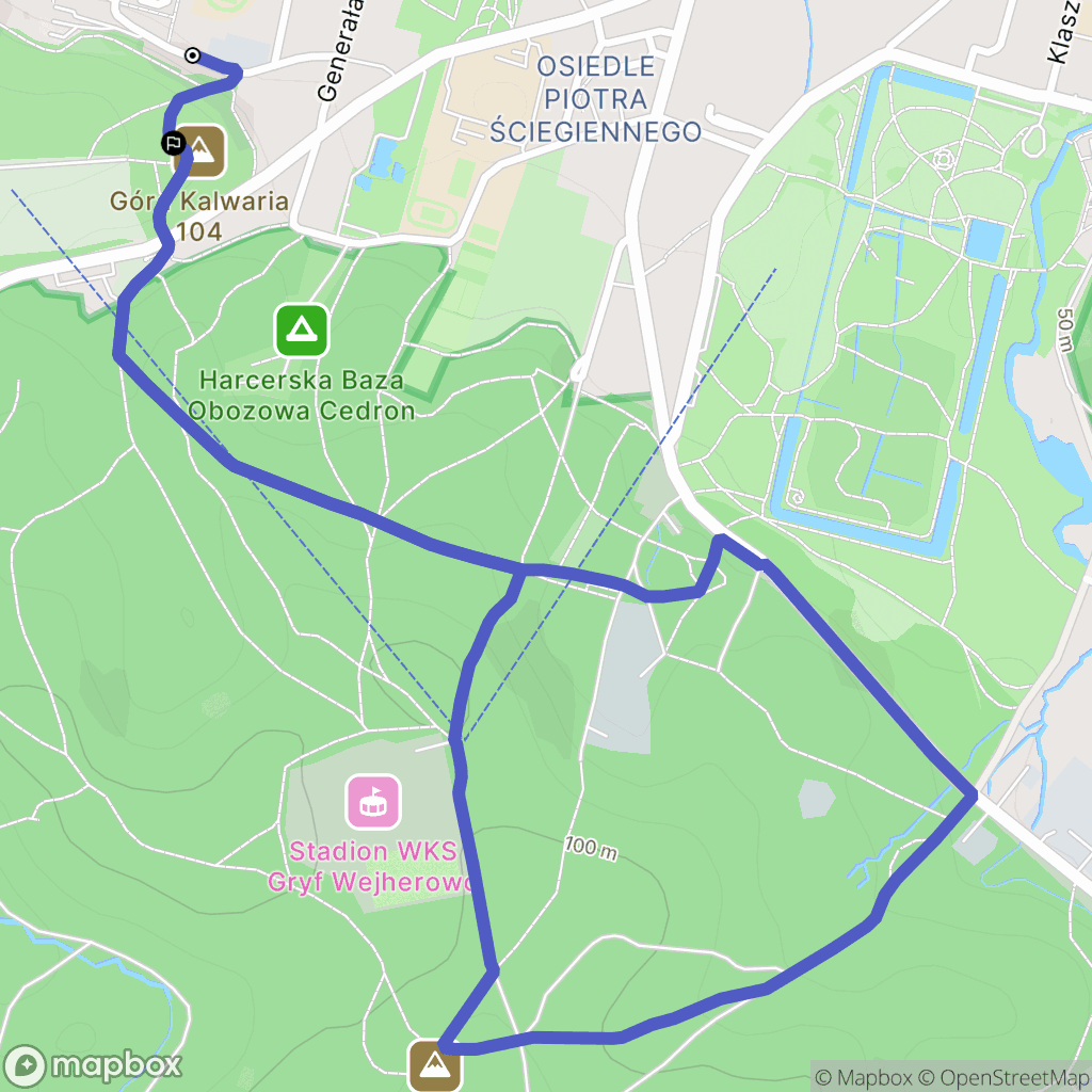 Wejherowo: mapa trasy - Poland