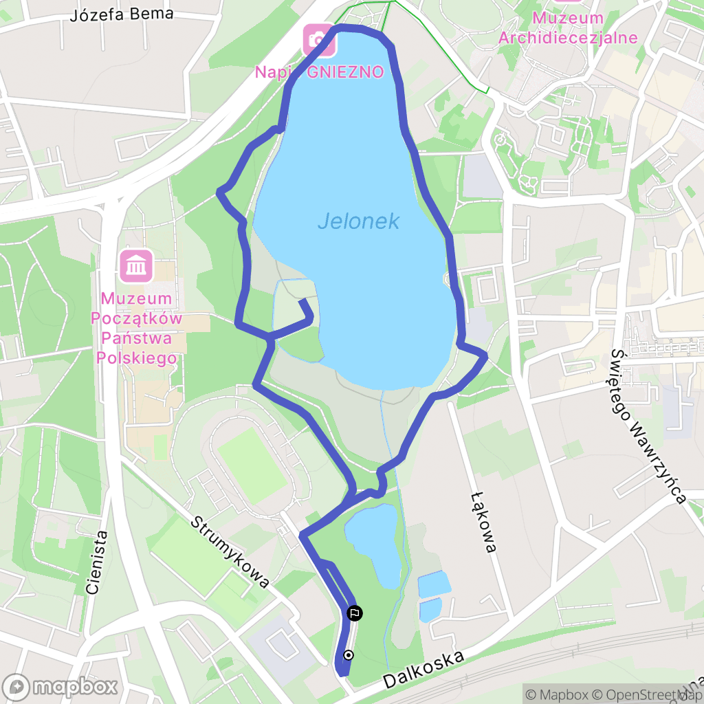 Gniezno: mapa trasy - Poland