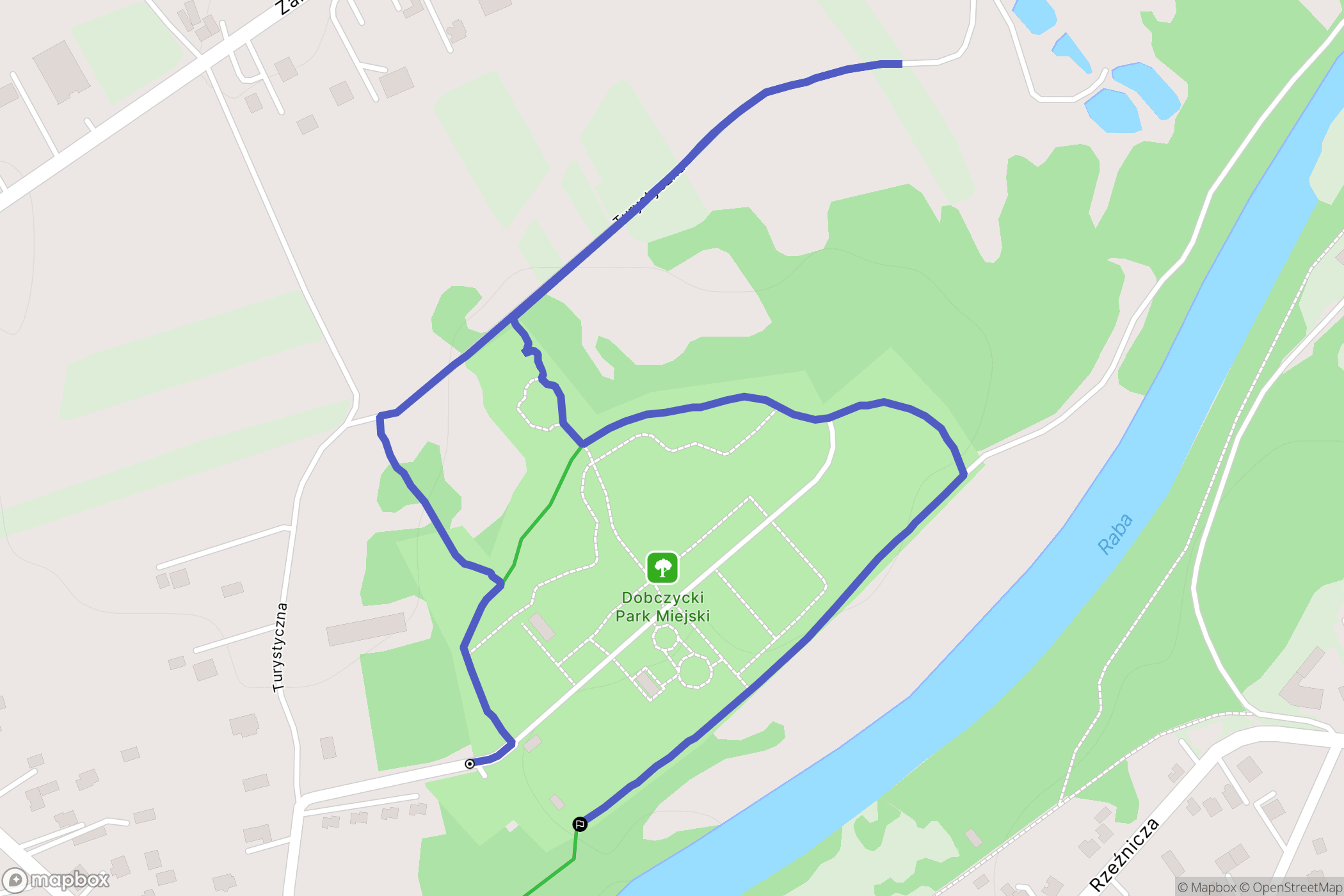 Dobczyce: mapa trasy - Poland