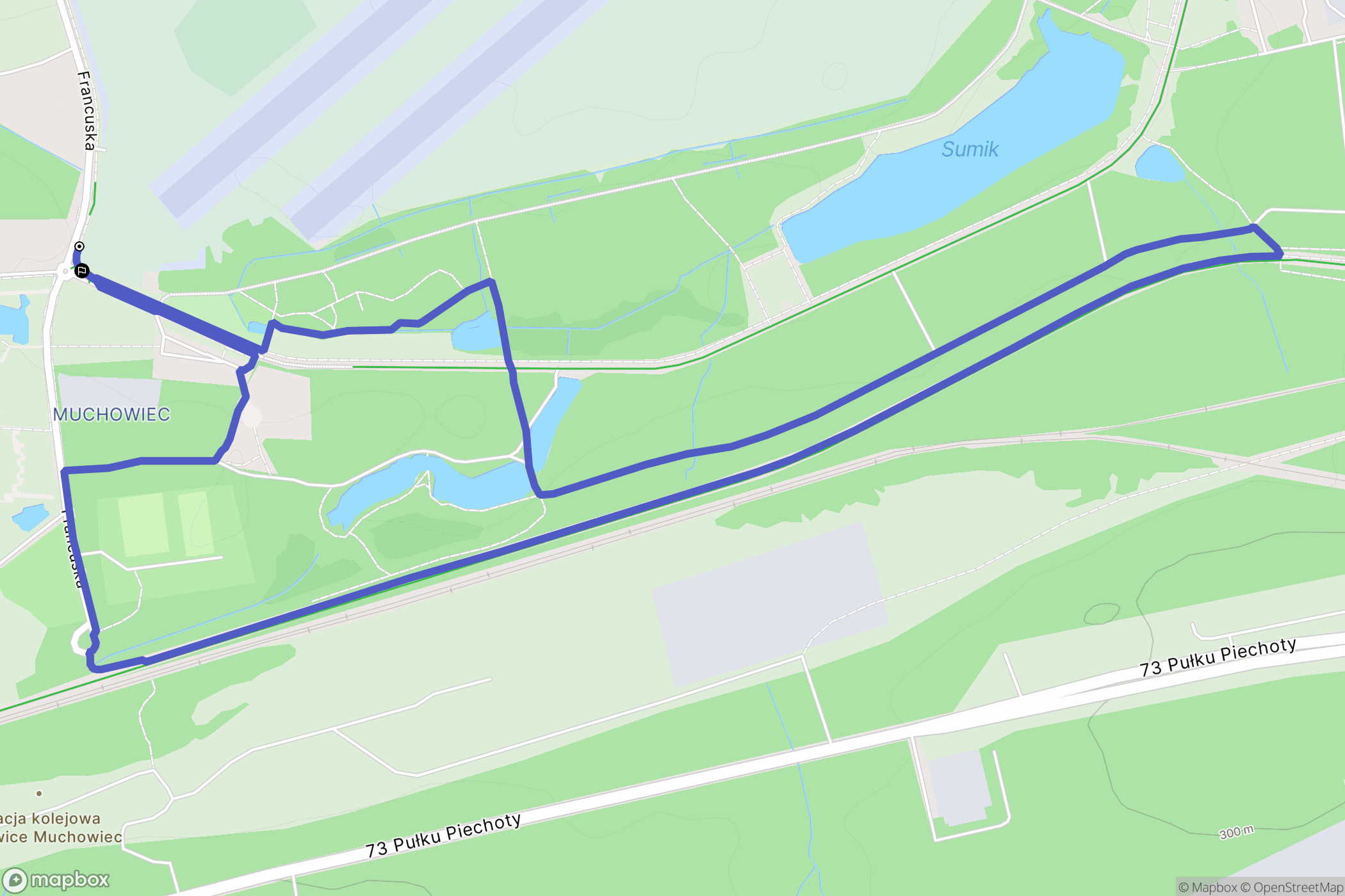 Katowice: mapa trasy - Poland