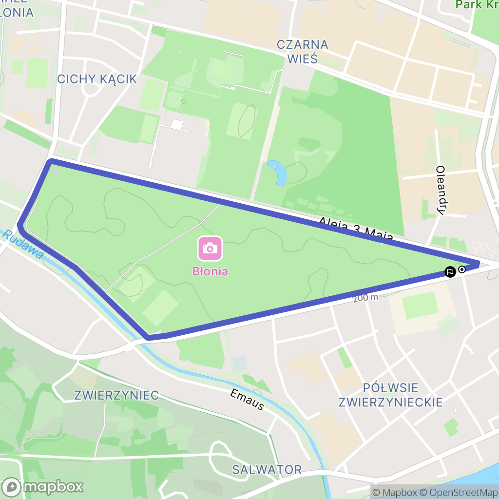 Kraków: mapa trasy - Poland
