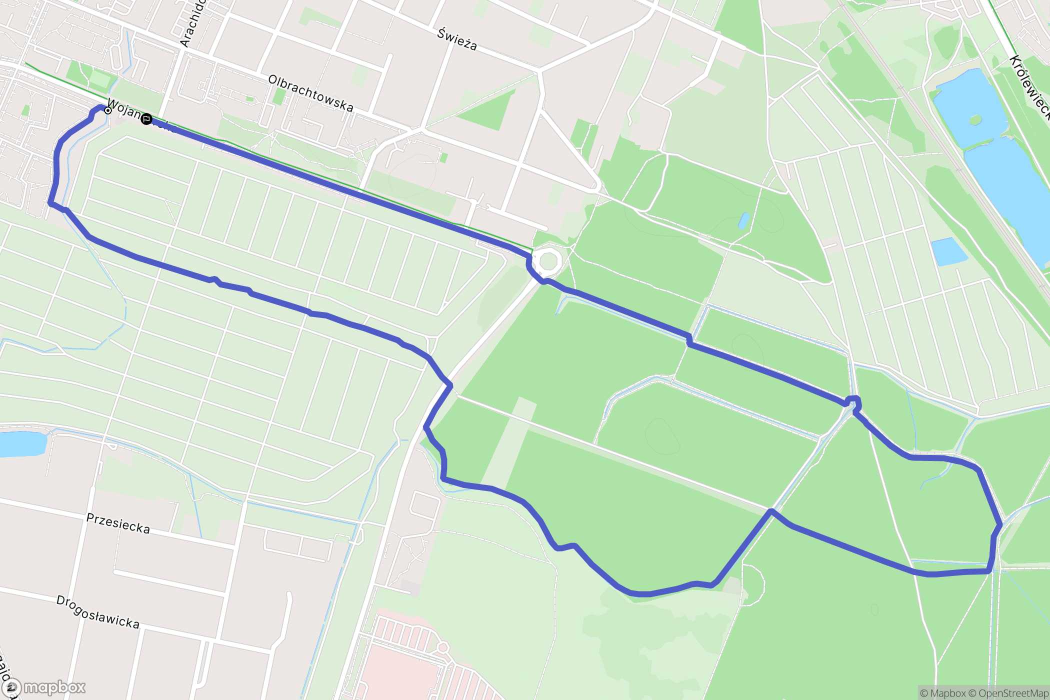 Wrocław: mapa trasy - Poland