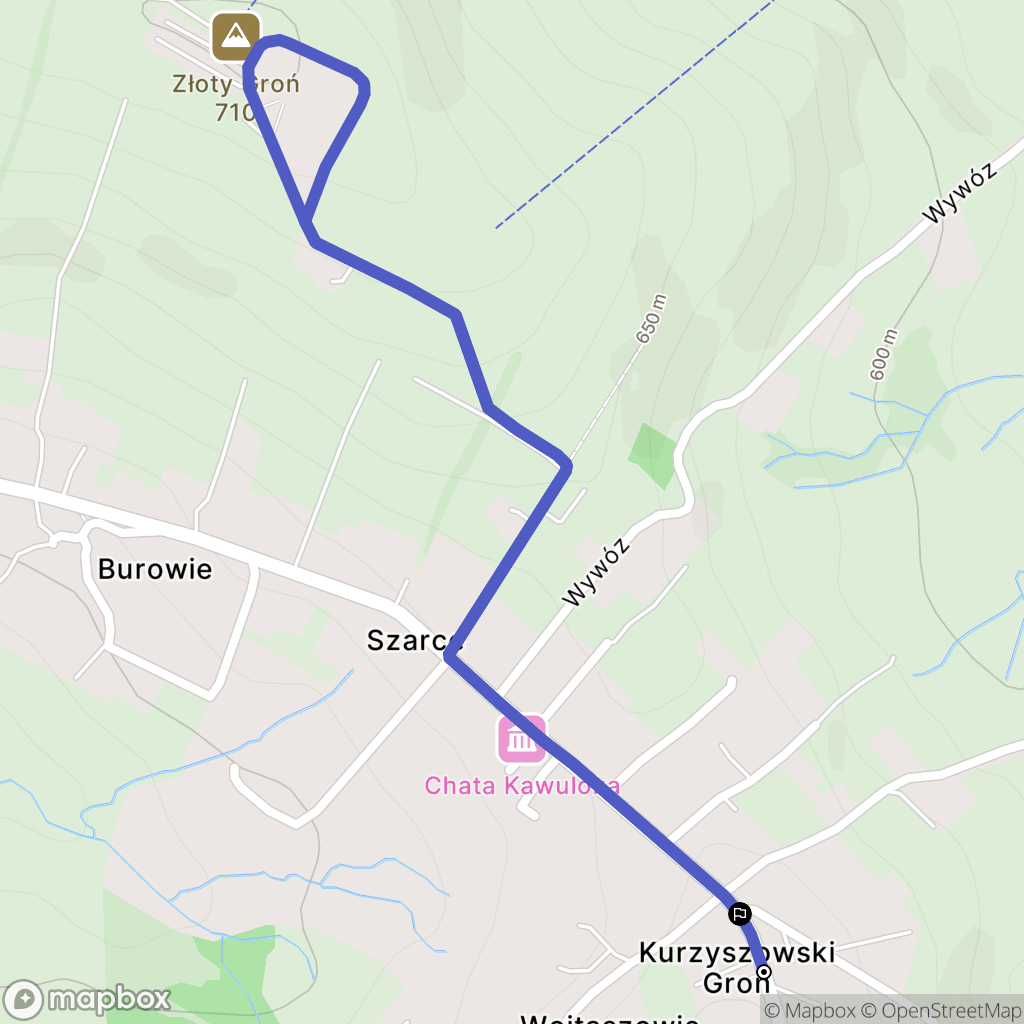 Istebna: mapa trasy - Poland