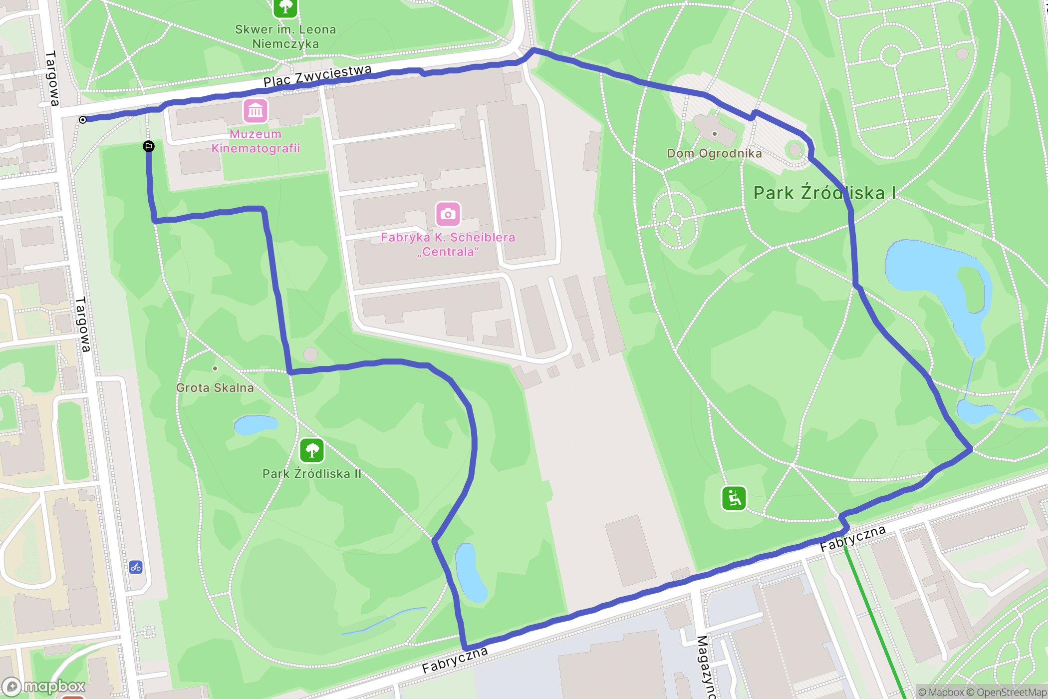Łódź: mapa trasy - Poland