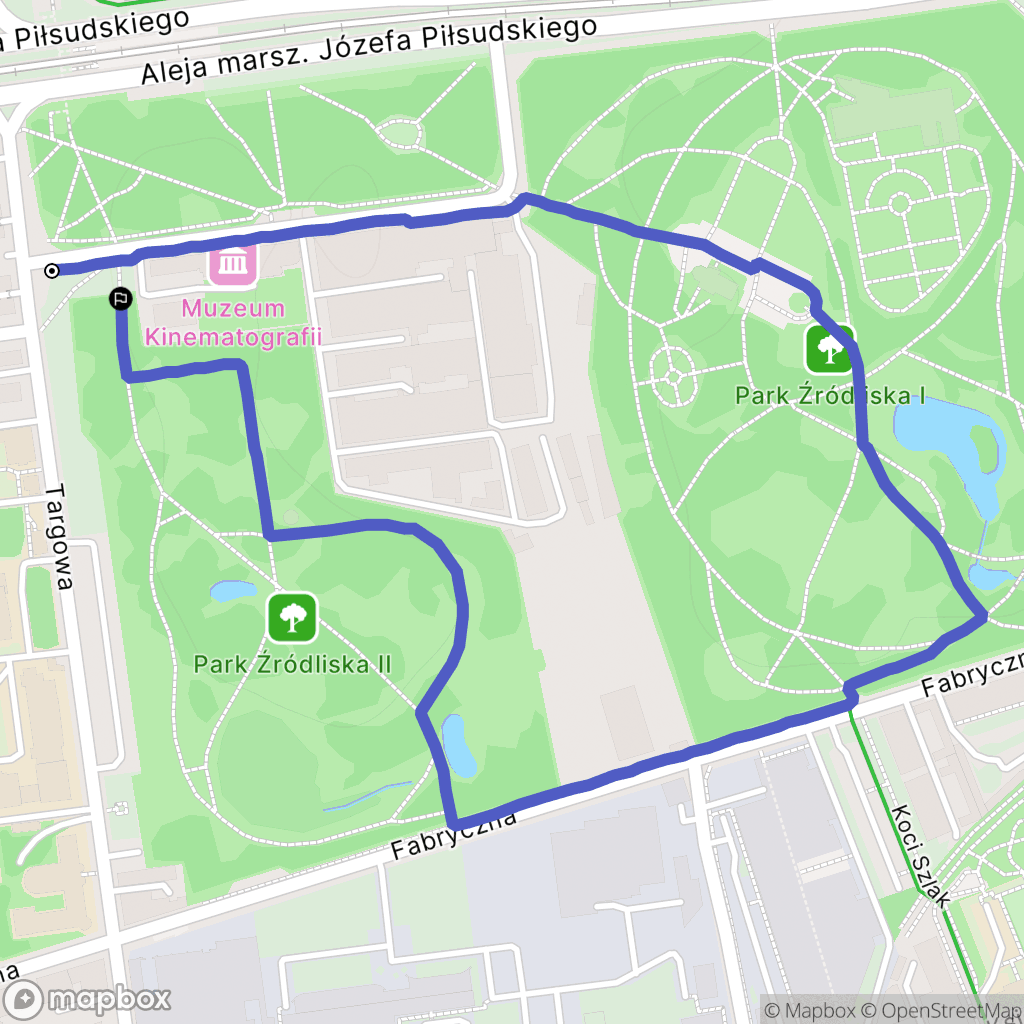 Łódź: mapa trasy - Poland
