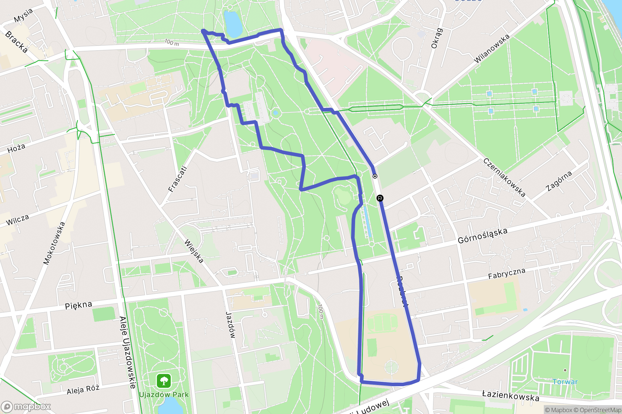 Warszawa: mapa trasy - Poland