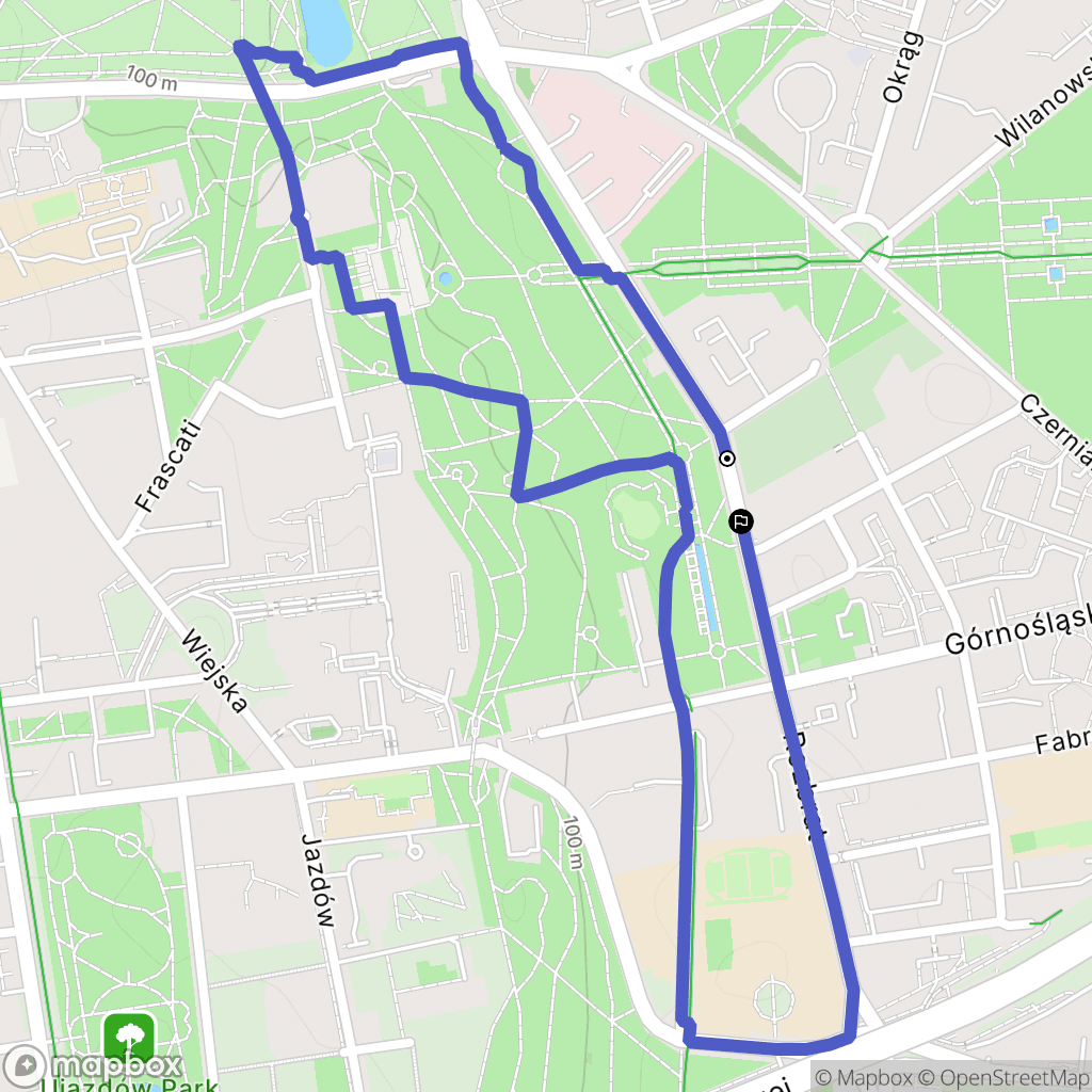 Warszawa: mapa trasy - Poland