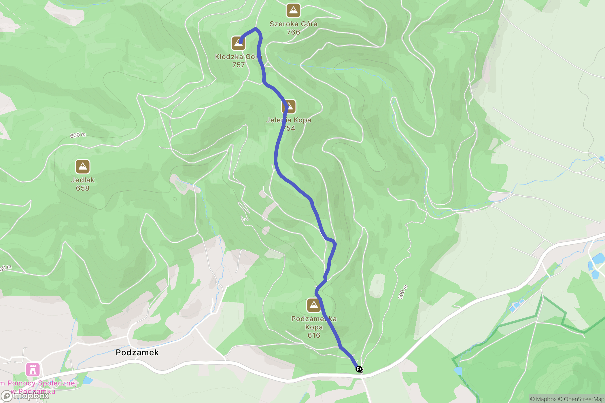 Podzamek: mapa trasy - Poland