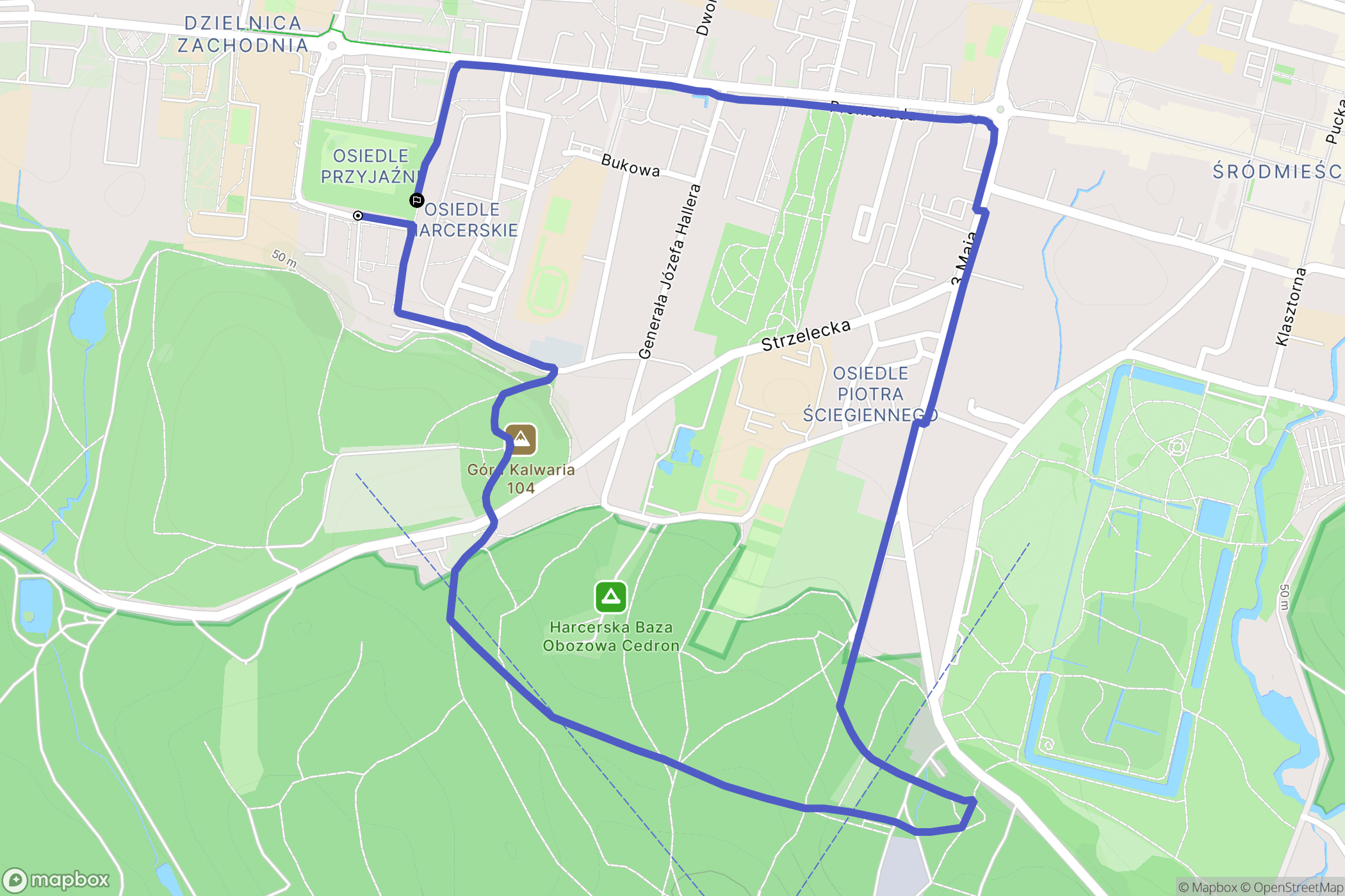 Wejherowo: mapa trasy - Poland