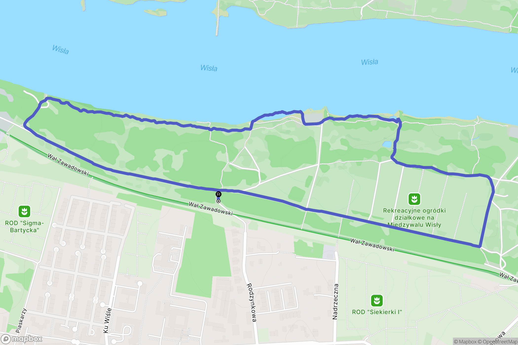Warszawa: mapa trasy - Poland