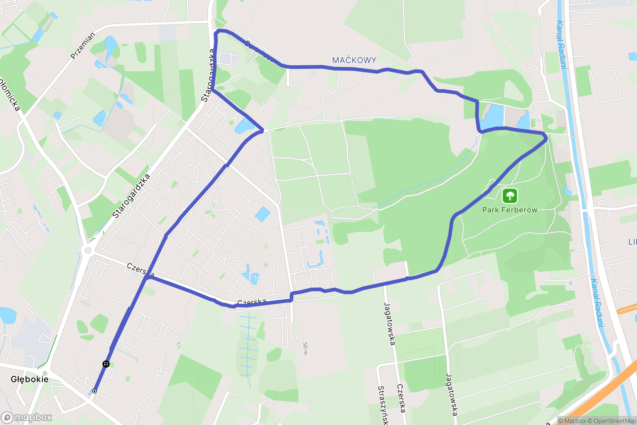 Gdańsk: mapa trasy - Poland