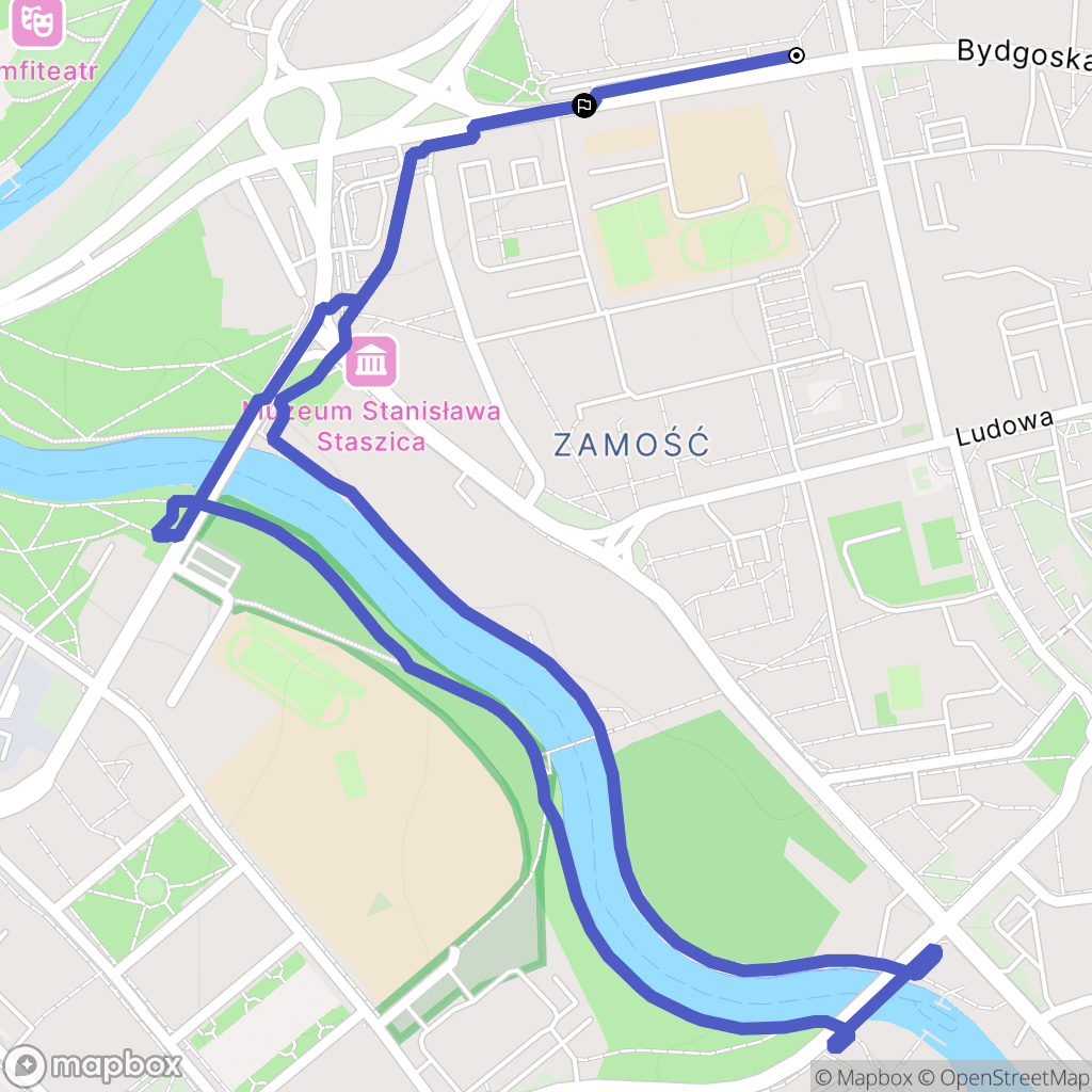 Piła: mapa trasy - Poland