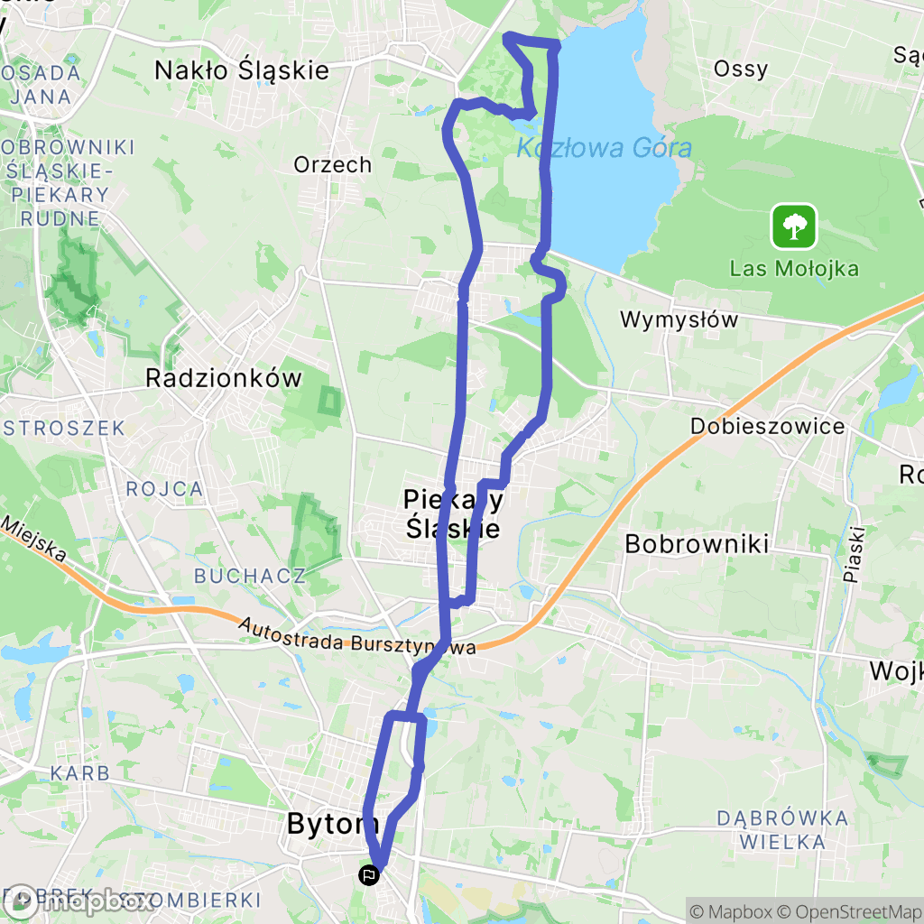 Bytom: mapa trasy - Poland