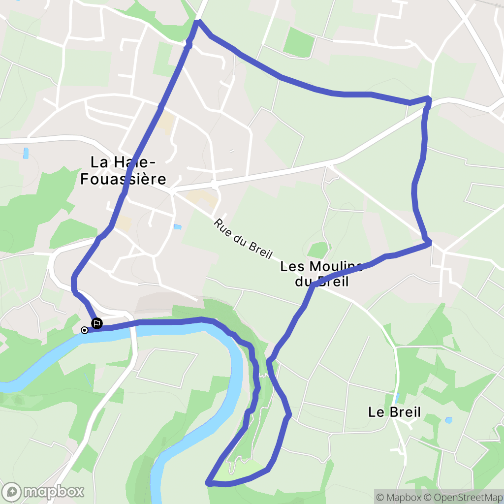 La Haie-Fouassière : carte du parcours de randonnée - France