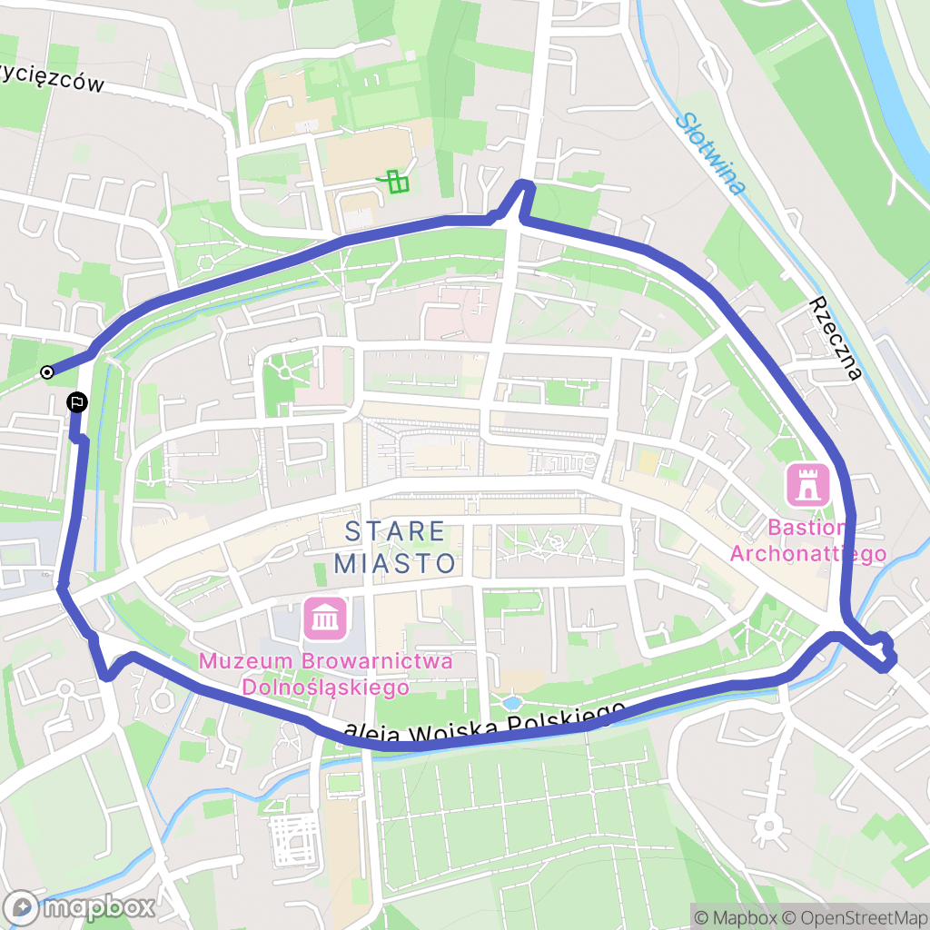 Lwówek Śląski: mapa trasy - Poland