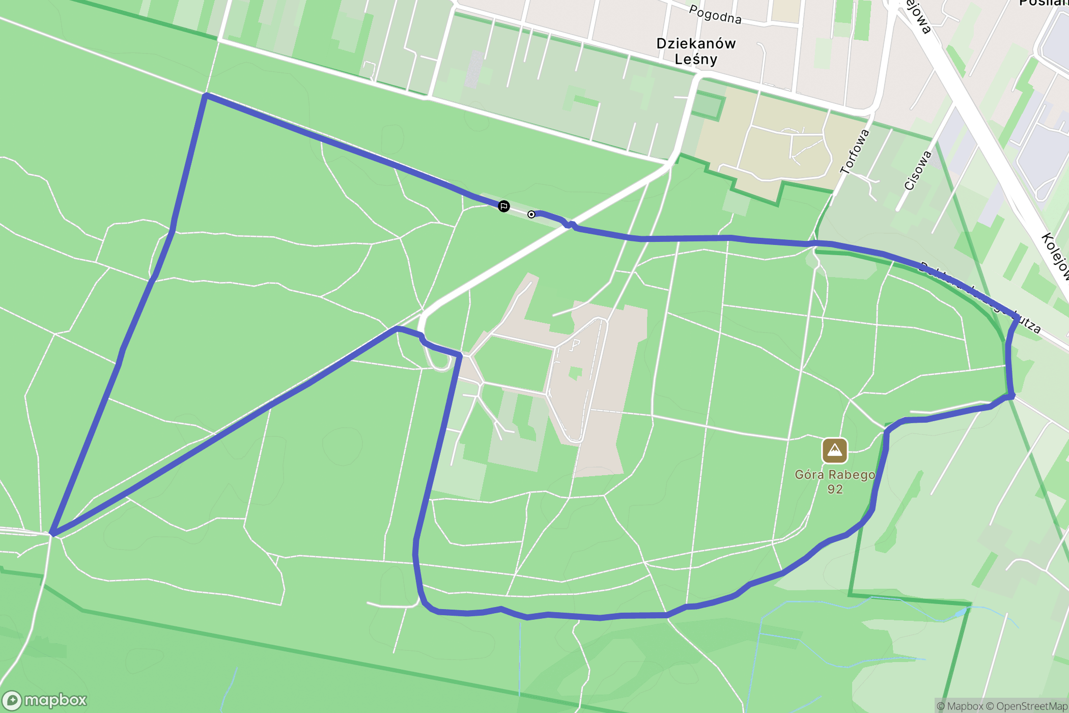 Łomianki: mapa trasy - Poland