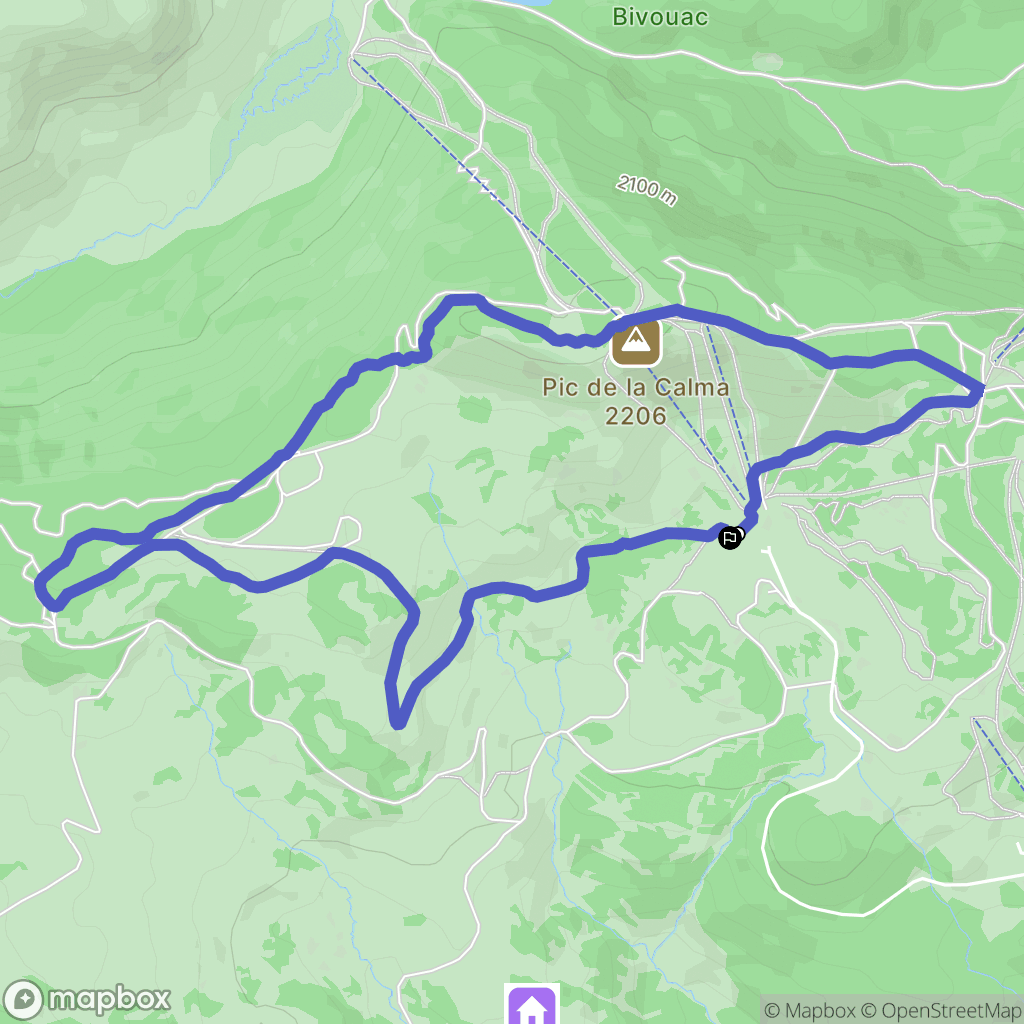 Font-Romeu-Odeillo-Via : carte du parcours de randonnée - France