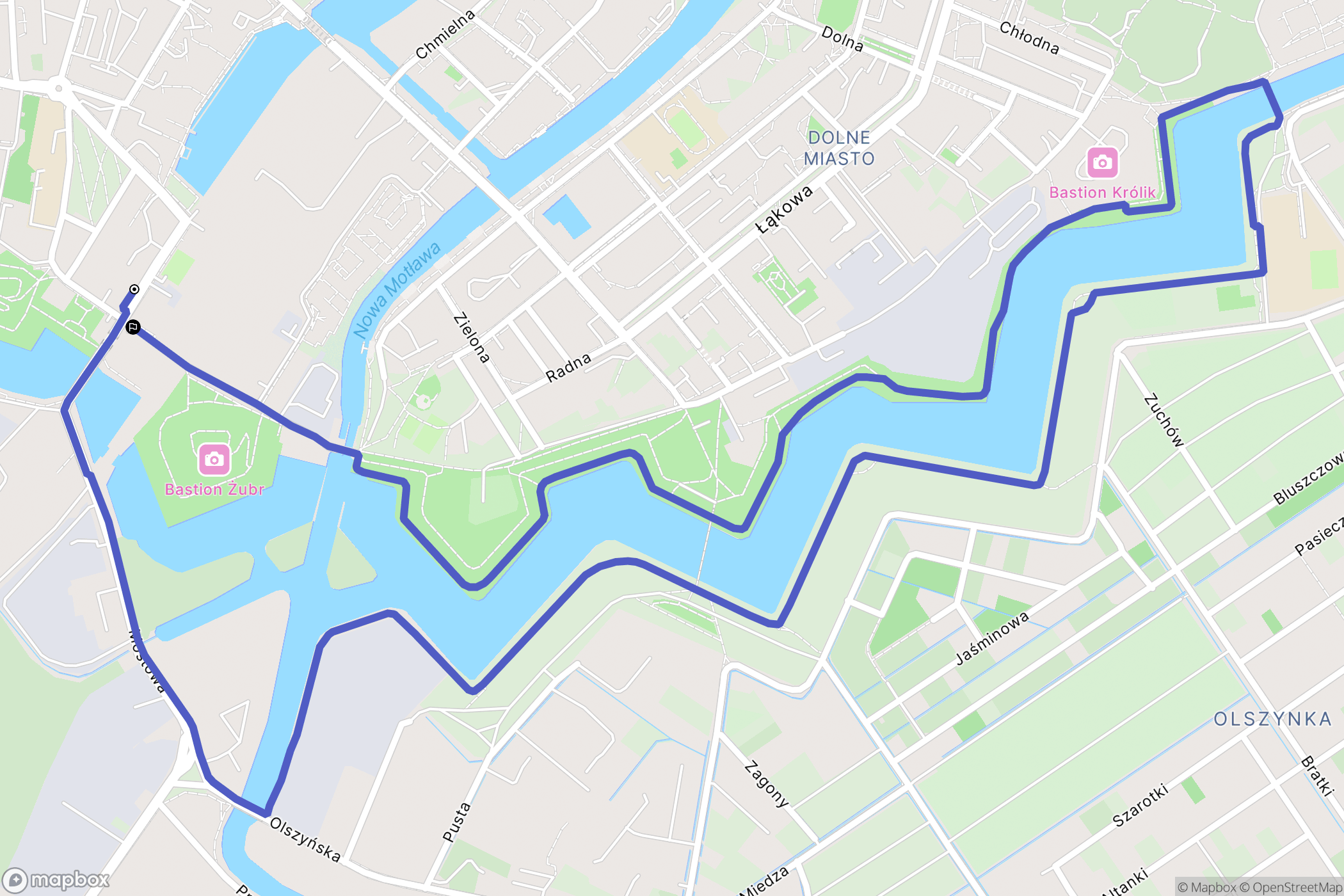 Gdańsk: mapa trasy - Poland