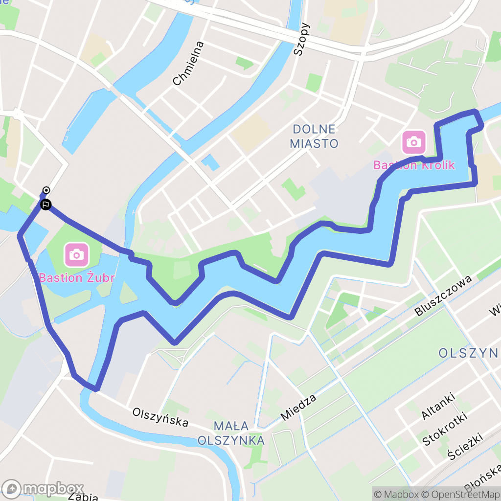 Gdańsk: mapa trasy - Poland