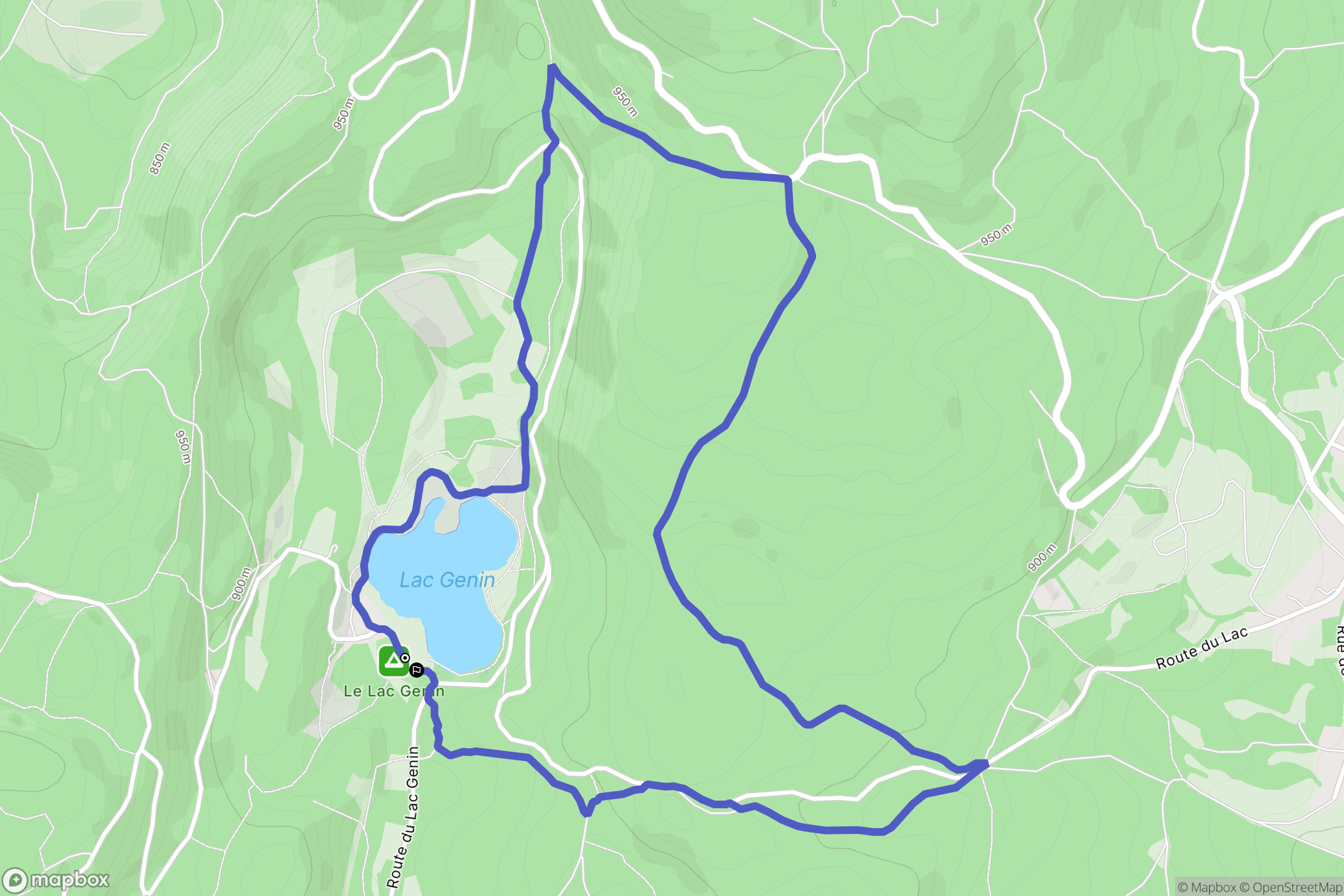 Charix : carte du parcours de randonnée - France