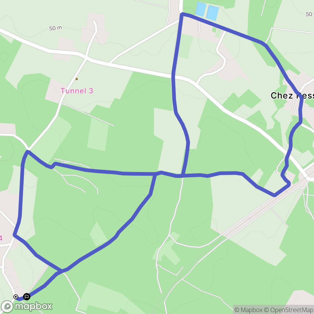 Le Douhet : carte du parcours de randonnée - France