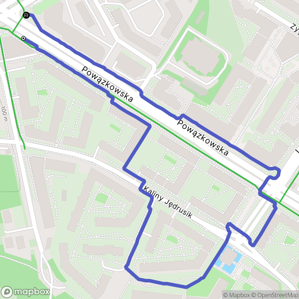 Warszawa: mapa trasy - Poland