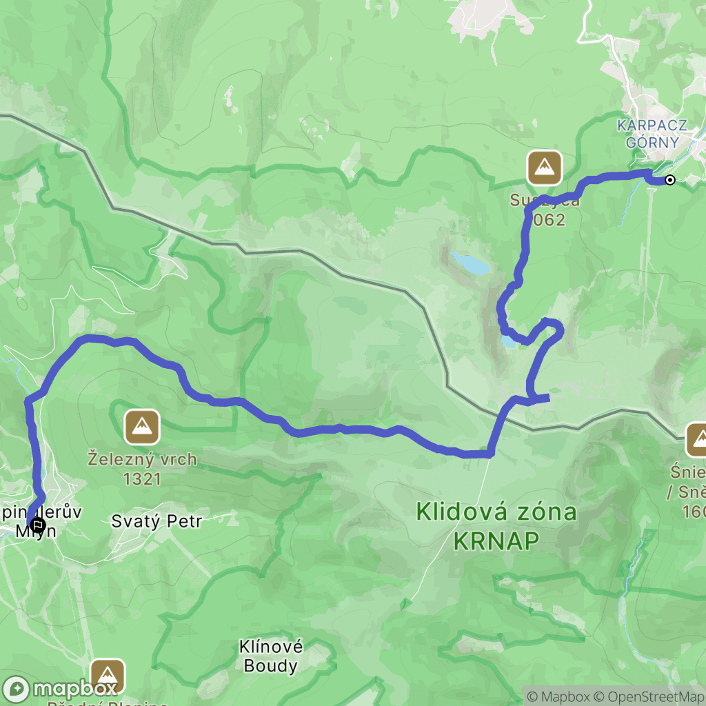 Karpacz: mapa trasy - Poland