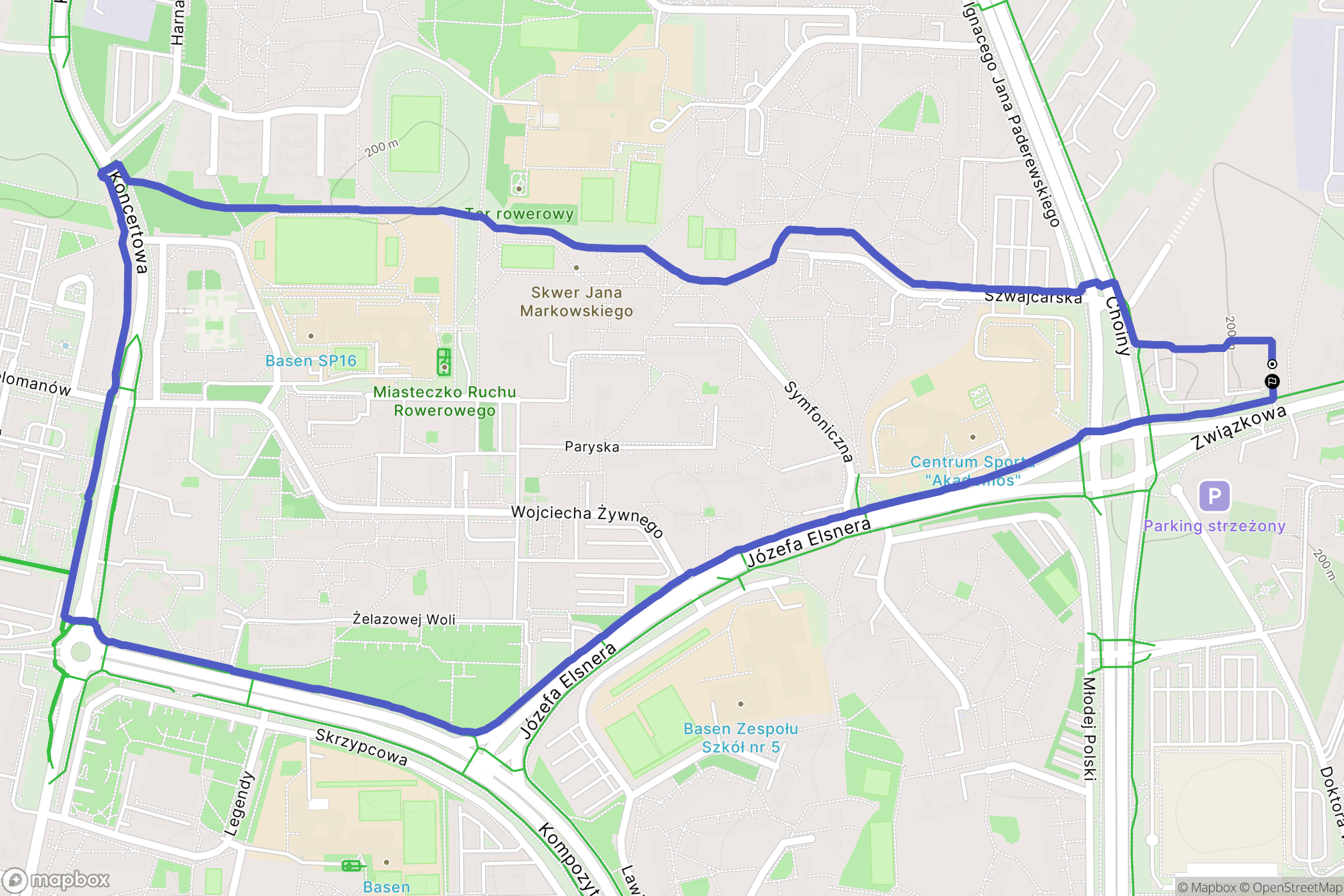 Lublin: mapa trasy - Poland