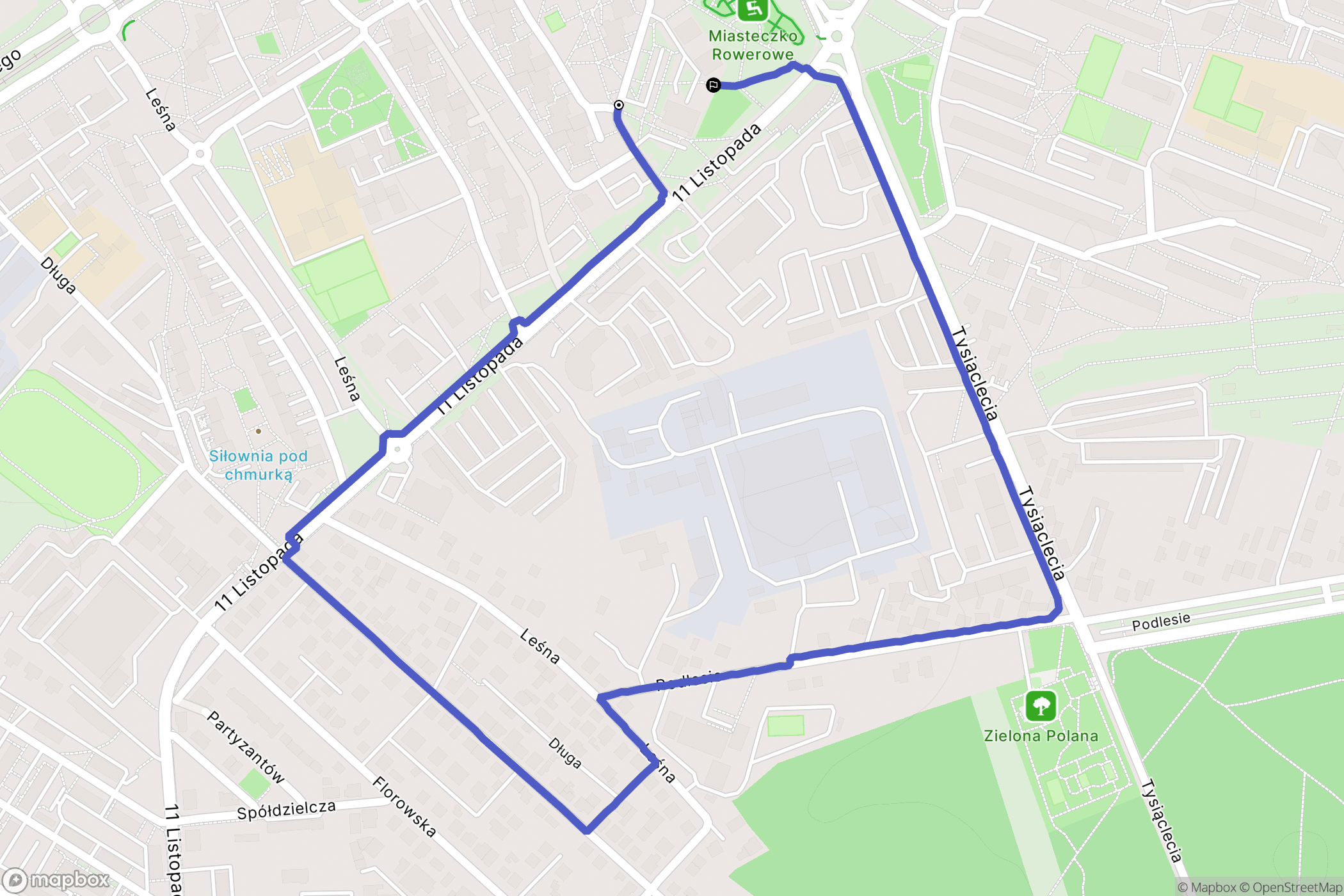 Dąbrowa Górnicza: mapa trasy - Poland