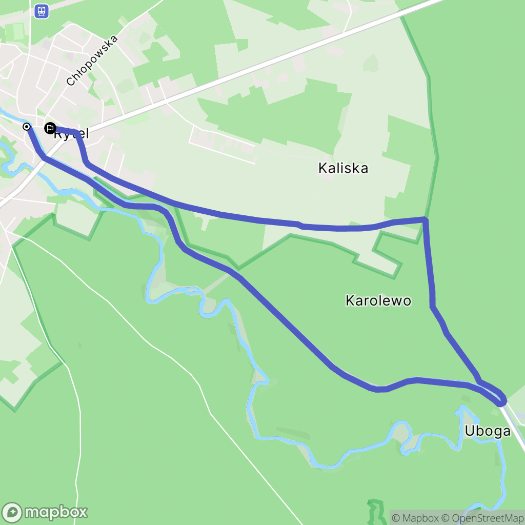 Rytel: mapa trasy - Poland