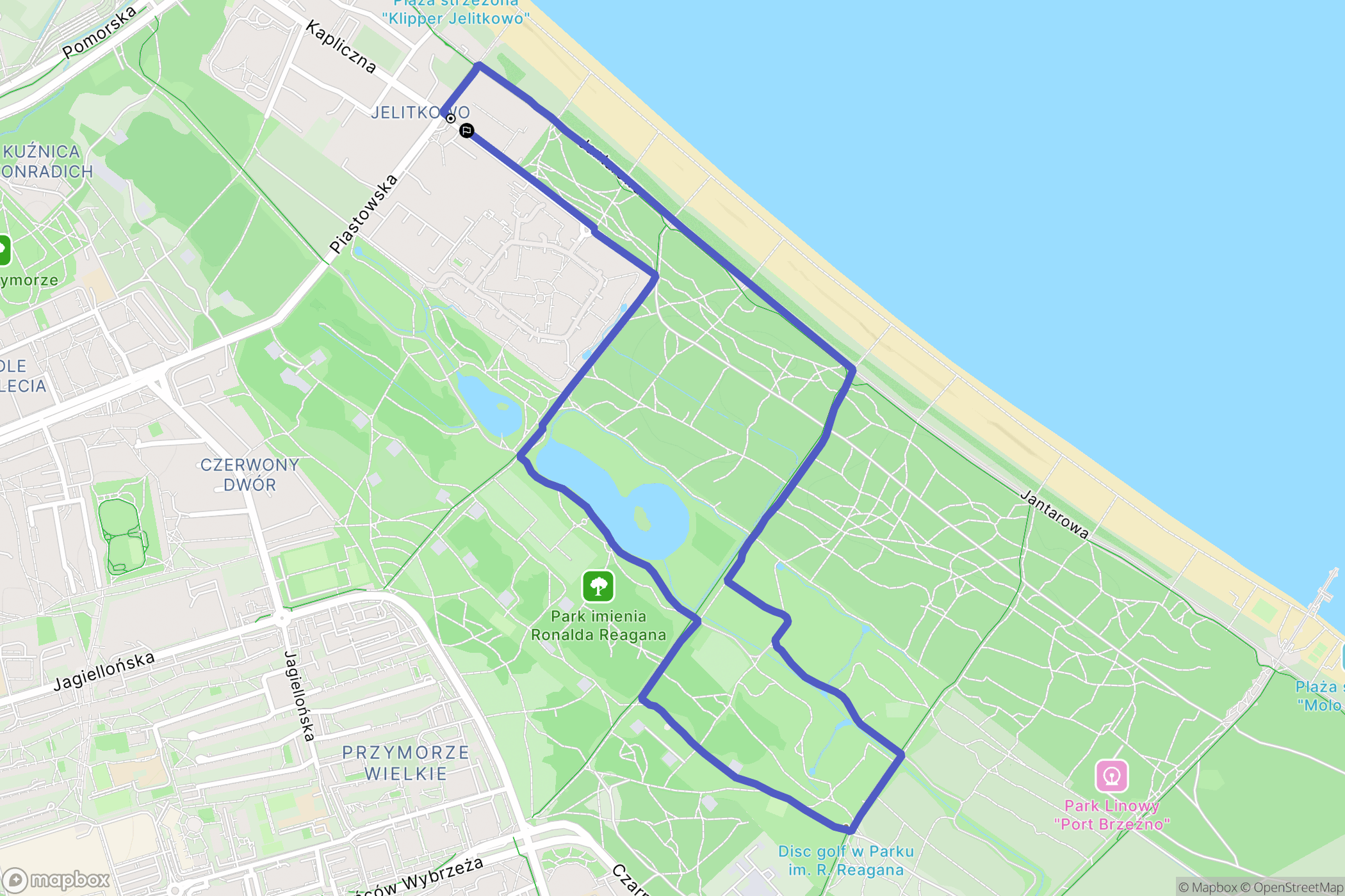 Gdańsk: mapa trasy - Poland